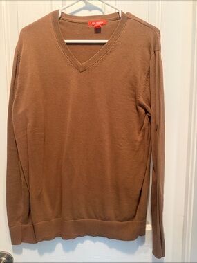 Joe Fresh Men's V-Neck Sweater in Camel Brown